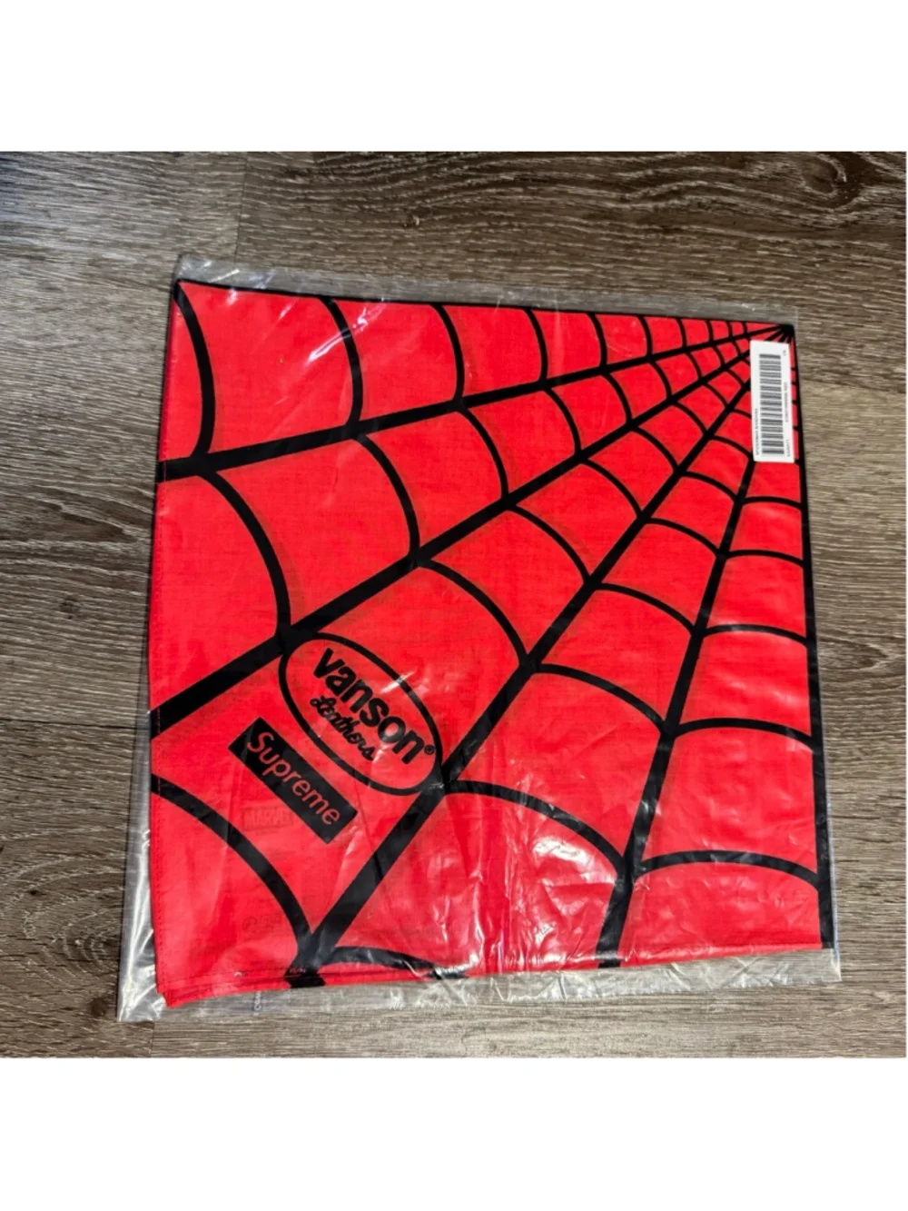 Supreme X Vanson Leathers X Spider-Man Bandana Black White Red Set Of 3 Bundle